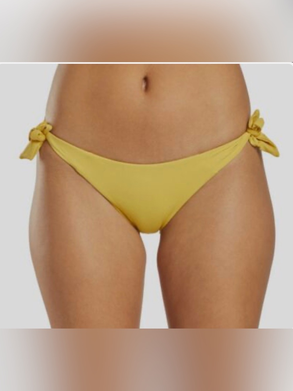 Volcom Yellow Bikini Bottom with Tie Side